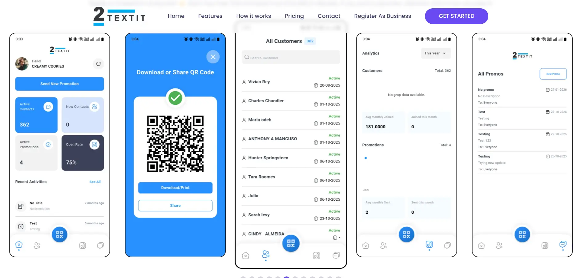 2Textit platform interface before redesign context