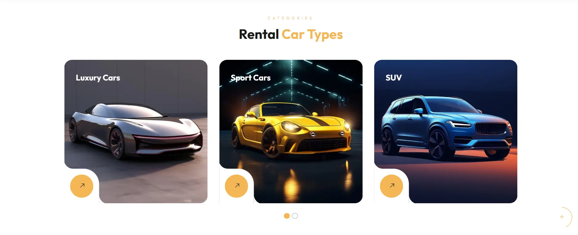 Rentax luxury car fleet booking view